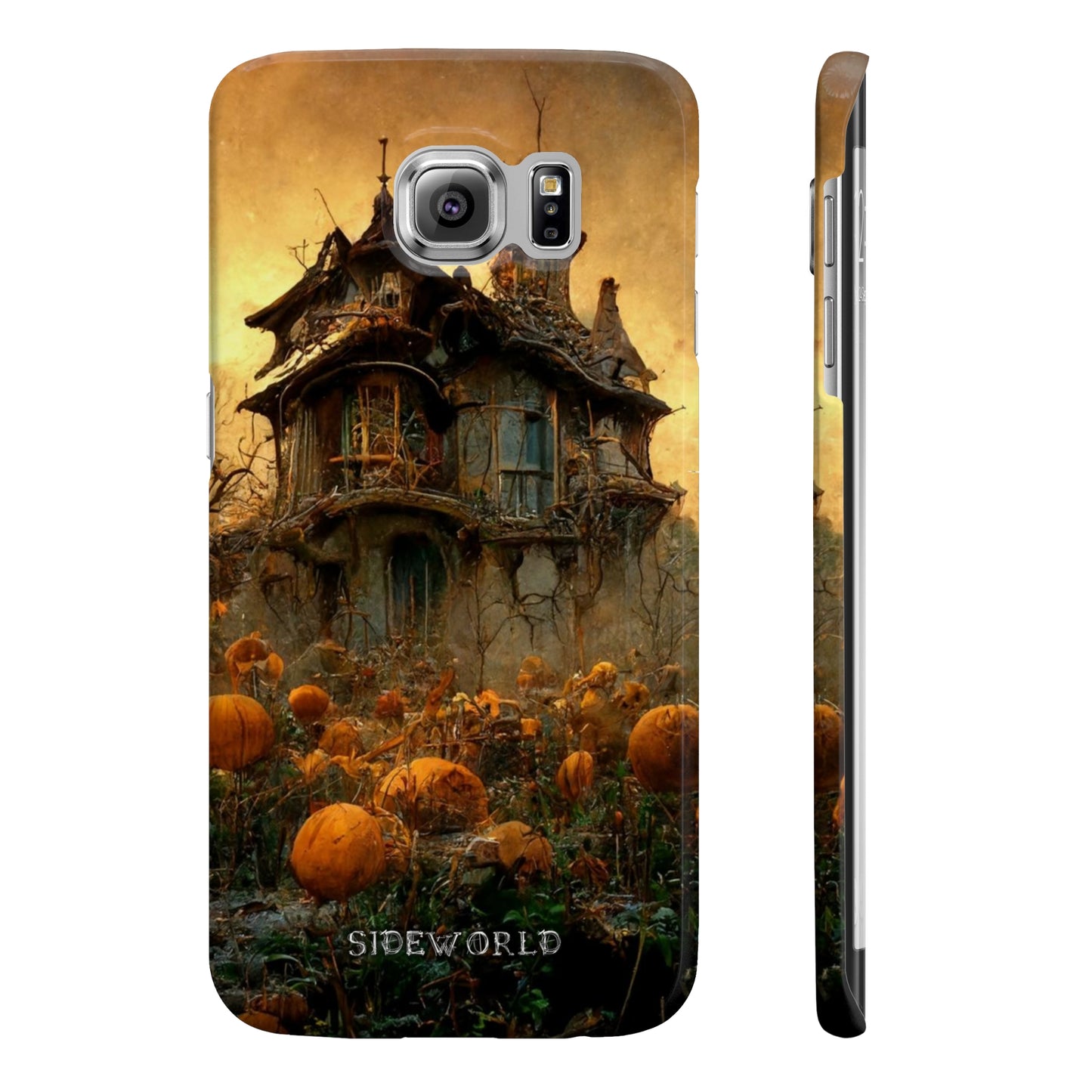 Halloween Horror Pumpkin House Slim Phone Cases #1