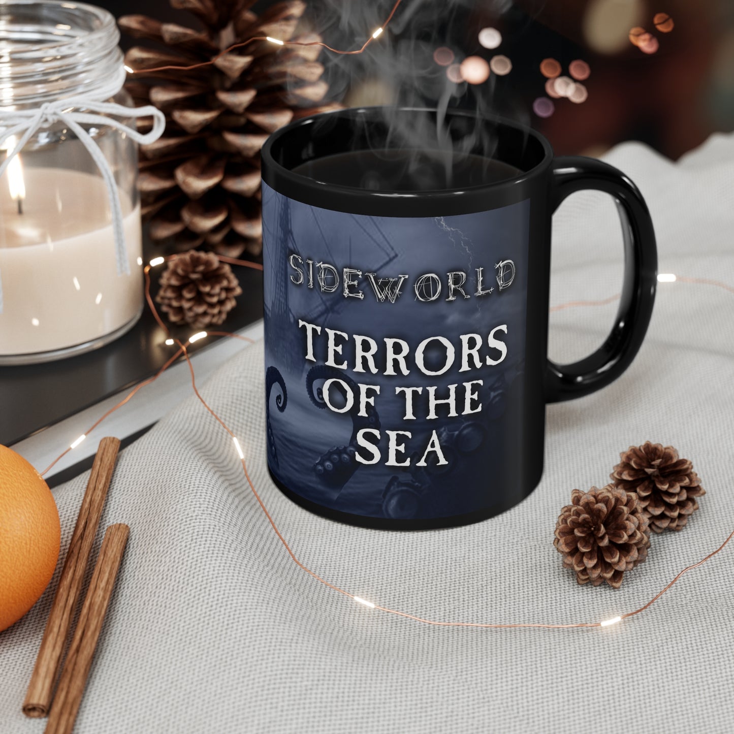Terrors of the Sea Horror Black Mug #1