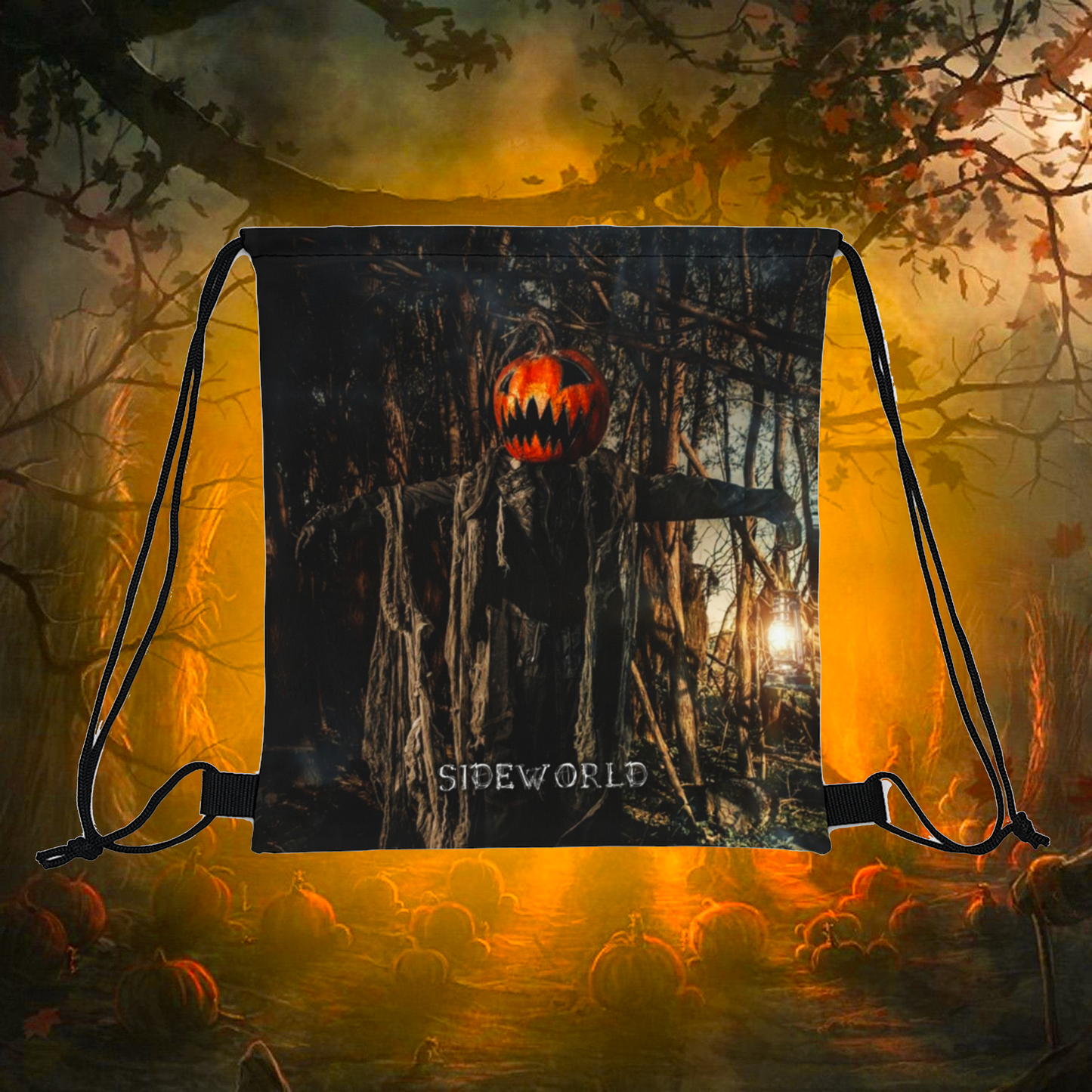 Halloween Horror Pumpkin "Jack Knife" - Drawstring Bag #3
