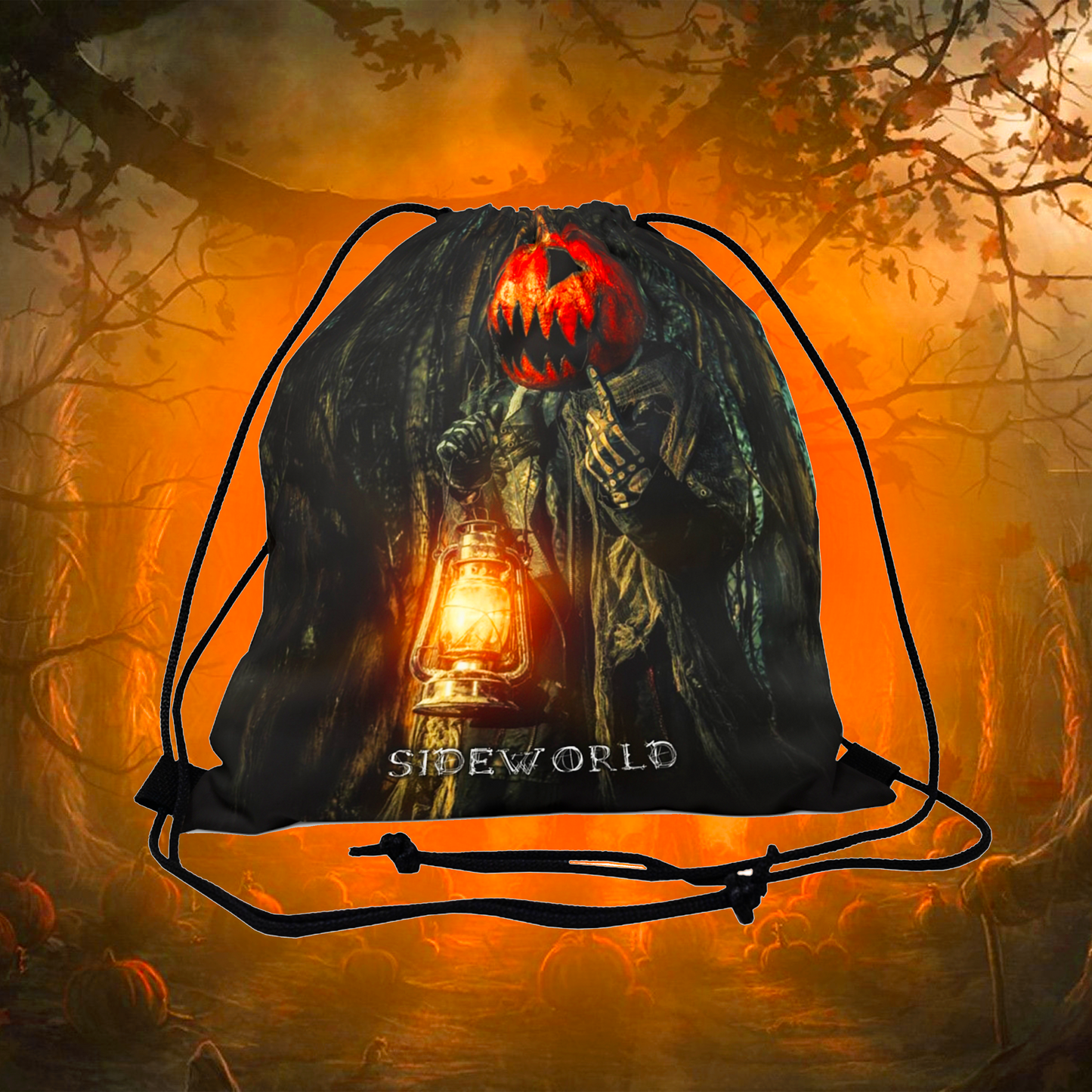 Halloween Horror Pumpkin "Jack Knife" - Drawstring Bag #1