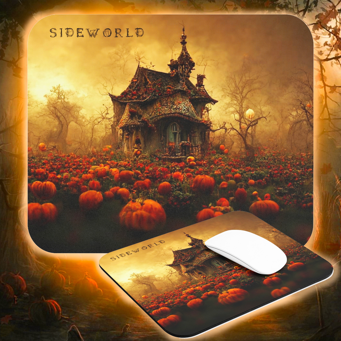 Halloween Horror Pumpkin House - Mouse Pad (Rectangle)