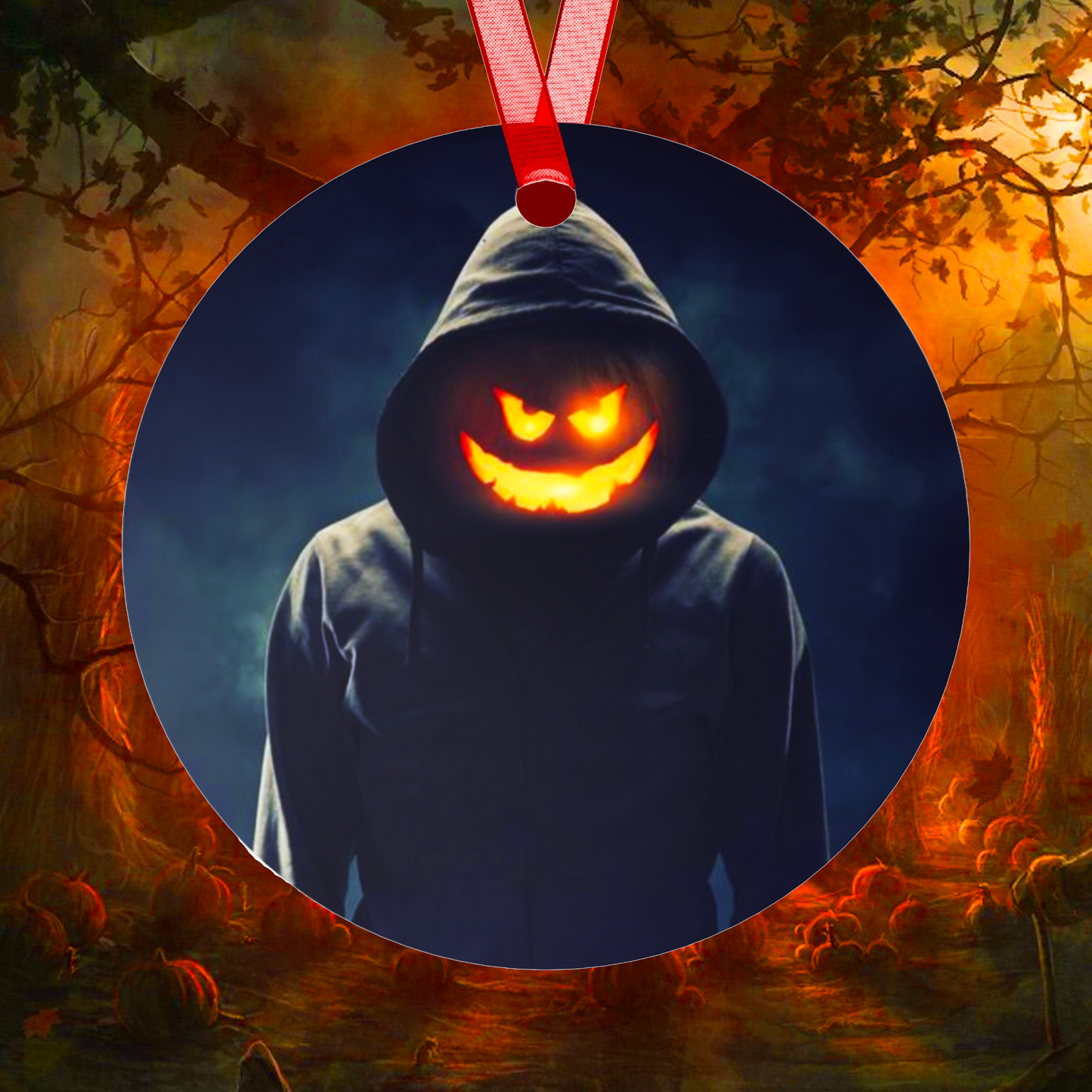 Halloween Horror Pumpkin Thief - Metal Ornament
