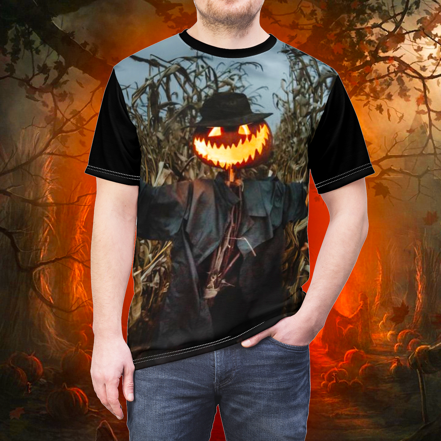 Halloween Horror Scarecrow -  Loose T-shirt - Unisex