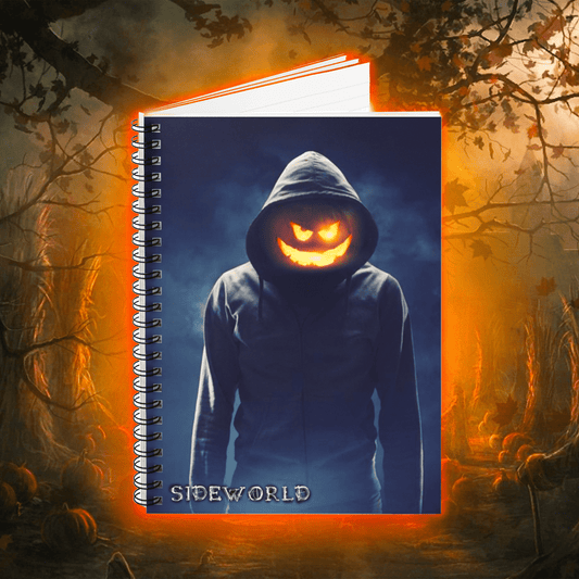 Halloween Pumpkin Thief - Spiral Horror Notebook