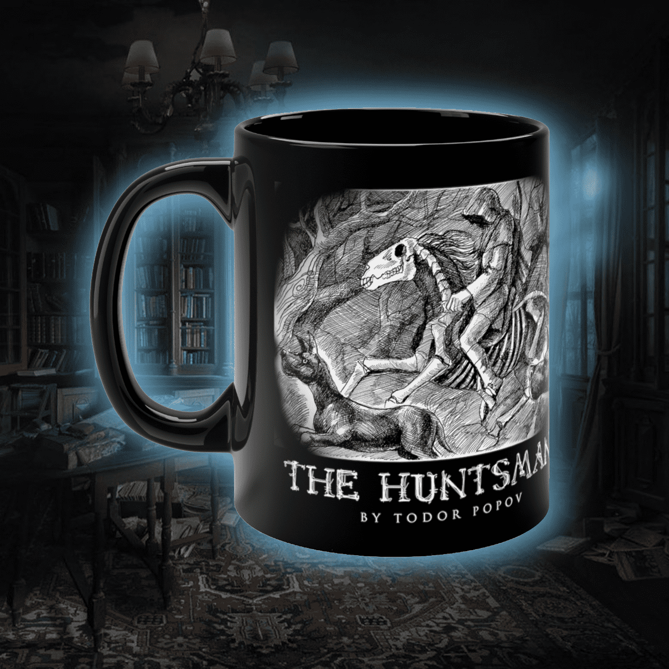 The Huntsman of Dartmoor Horror Mug | Black | 11oz