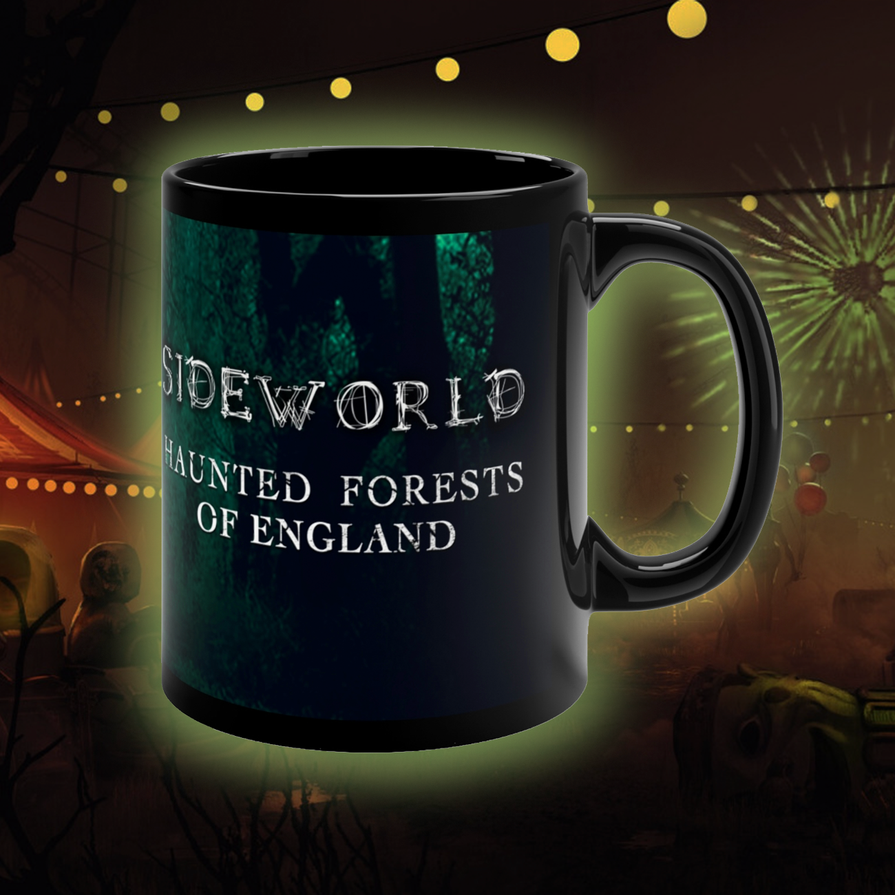 Haunted Forests of England Horror Black Mug #1