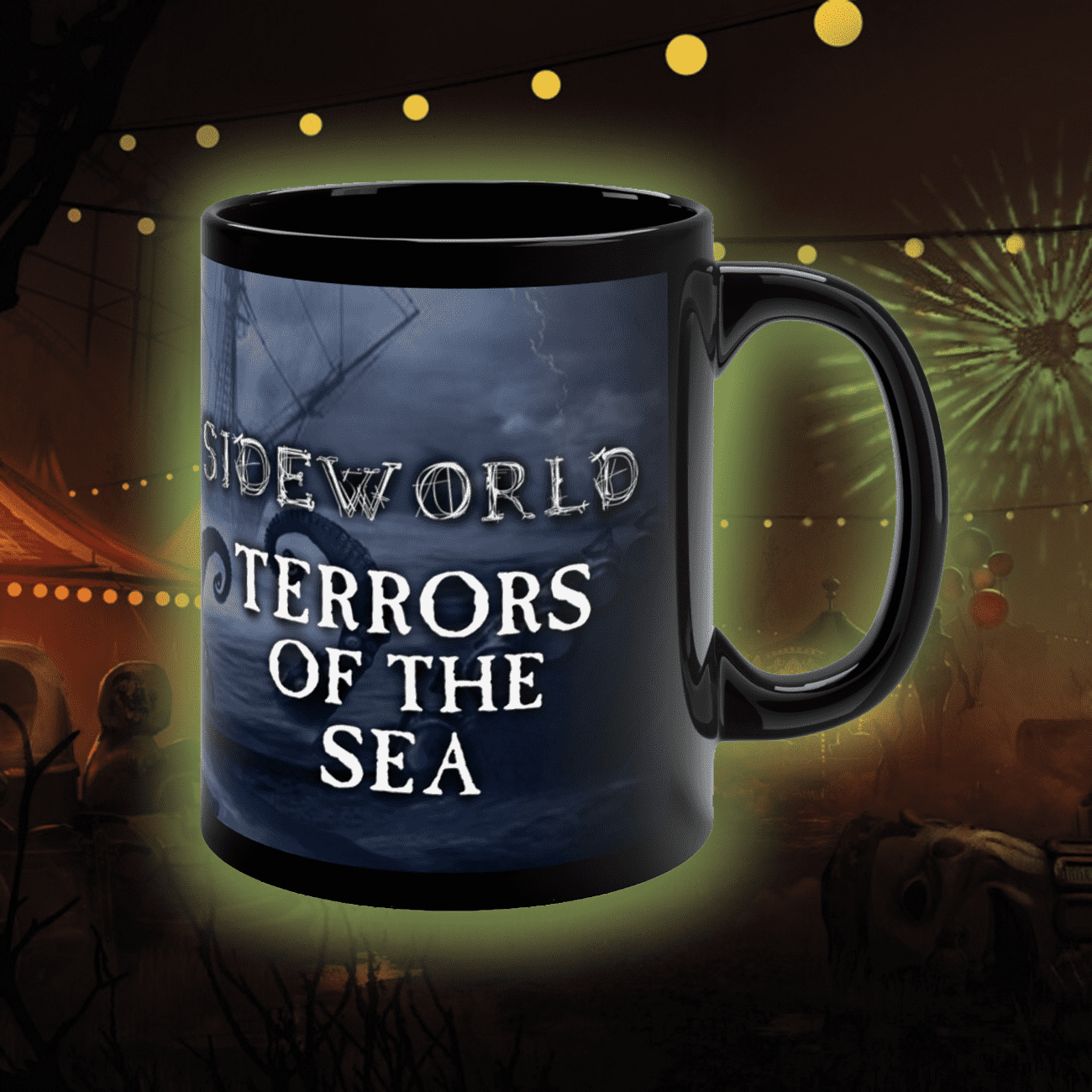 Terrors of the Sea Horror Black Mug #1